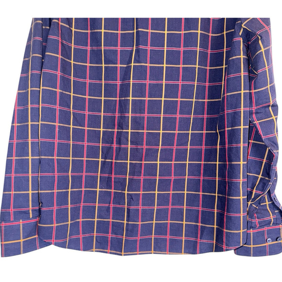 UNTUCKit Sz L Wrinkle Free Georgio‎ Shirt Button Down Check Casual Office Preppy - Picture 11 of 13
